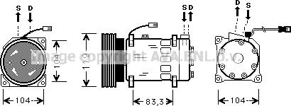 Prasco CNK179 - Компрессор кондиционера autodnr.net