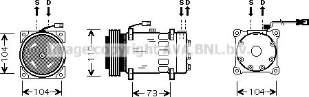 Prasco CNK180 - Компрессор кондиционера avtokuzovplus.com.ua