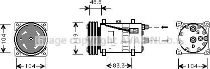 Prasco CNK209 - Компресор, кондиціонер autocars.com.ua