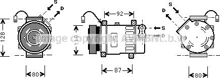 Prasco CNK217 - Компрессор кондиционера autodnr.net