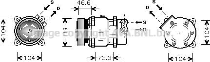 Prasco CNK218 - Компресор, кондиціонер autocars.com.ua