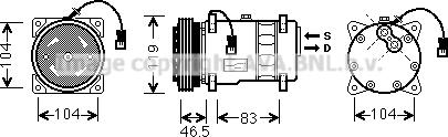 Prasco CNK258 - Компрессор кондиционера avtokuzovplus.com.ua