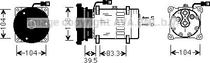 Prasco CPAK001 - Компресор, кондиціонер autocars.com.ua