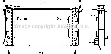 Prasco CR2029 - Радіатор, охолодження двигуна autocars.com.ua