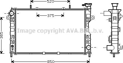 Prasco CR2117 - Радіатор, охолодження двигуна autocars.com.ua