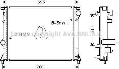 Prasco CR2138 - Радиатор, охлаждение двигателя autodnr.net