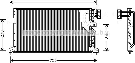Prasco CR5020 - Конденсатор, кондиціонер autocars.com.ua
