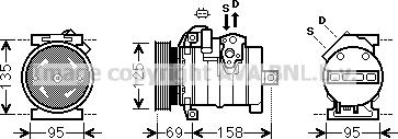 Prasco CRAK130 - Компресор, кондиціонер autocars.com.ua