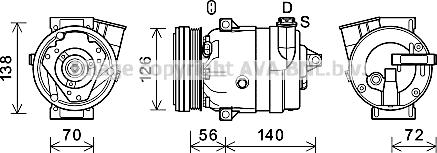 Prasco CTK066 - Компресор, кондиціонер autocars.com.ua