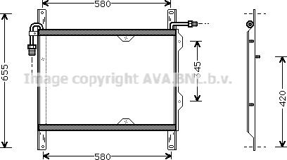 Prasco DF5022 - Конденсатор кондиционера avtokuzovplus.com.ua