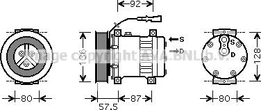 Prasco DFAK033 - Компрессор кондиционера avtokuzovplus.com.ua