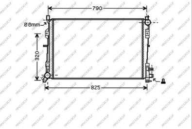 Prasco DG005R004 - Радіатор, охолодження двигуна autocars.com.ua