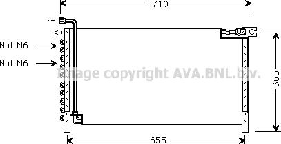 Prasco DN5161 - Конденсатор, кондиціонер autocars.com.ua