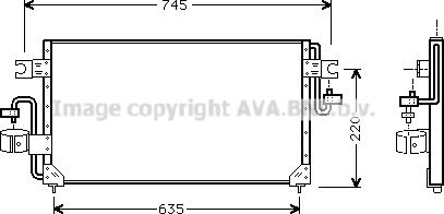 Prasco DN5163 - Конденсатор, кондиціонер autocars.com.ua