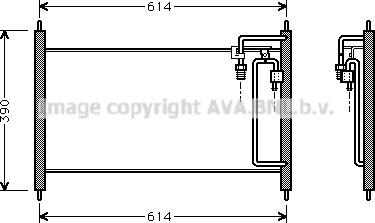 Prasco DN5177 - Конденсатор, кондиціонер autocars.com.ua