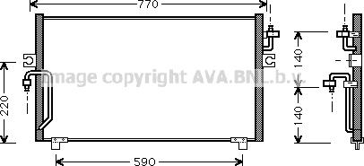 Prasco DN5182 - Конденсатор, кондиціонер autocars.com.ua