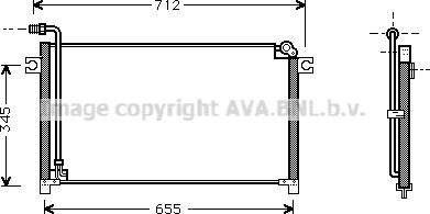 Prasco DN5184 - Конденсатор, кондиціонер autocars.com.ua