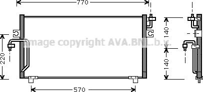 Prasco DN5193 - Конденсатор, кондиціонер autocars.com.ua