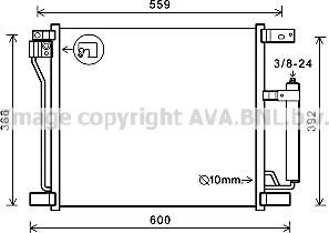 Prasco DN5401D - Конденсатор кондиционера avtokuzovplus.com.ua