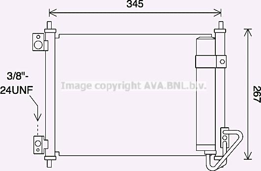 Prasco DN5432D - Конденсатор кондиционера autodnr.net