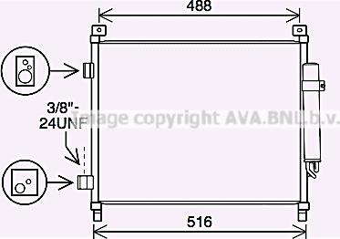 Prasco DN5436D - Конденсатор, кондиціонер autocars.com.ua