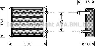 Prasco DN6225 - Теплообмінник, опалення салону autocars.com.ua