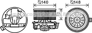 Prasco DN8383 - Электродвигатель, вентиляция салона avtokuzovplus.com.ua