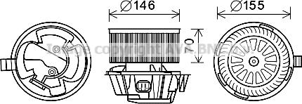 Prasco DN8384 - Электродвигатель, вентиляция салона avtokuzovplus.com.ua