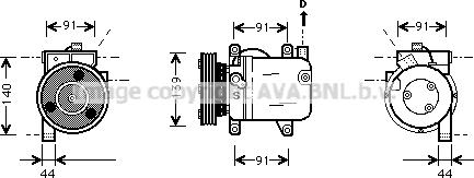 Prasco DNK001 - Компресор, кондиціонер autocars.com.ua