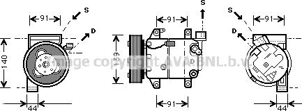 Prasco DNK005 - Компресор, кондиціонер autocars.com.ua