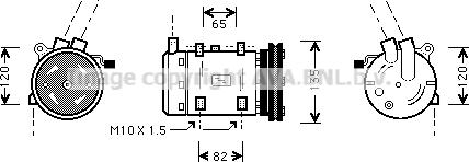 Prasco DNK191 - Компрессор кондиционера autodnr.net