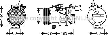 Prasco DNK336 - Компрессор кондиционера avtokuzovplus.com.ua