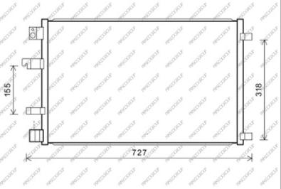 Prasco DS710C003 - Конденсатор кондиционера avtokuzovplus.com.ua