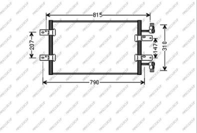 Prasco DS952C002 - Конденсатор кондиционера avtokuzovplus.com.ua