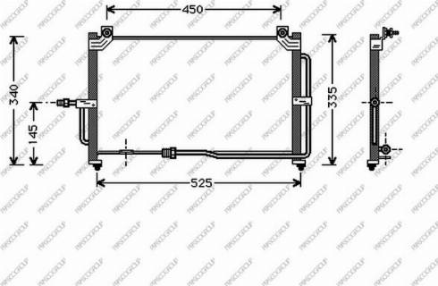 Prasco DW320C001 - Конденсатор кондиционера avtokuzovplus.com.ua