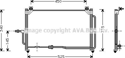 Prasco DW5028 - Конденсатор кондиционера avtokuzovplus.com.ua