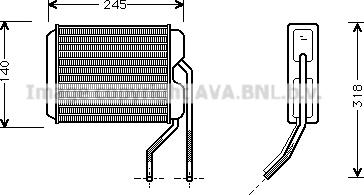 Prasco DWA6026 - Теплообменник, отопление салона autodnr.net