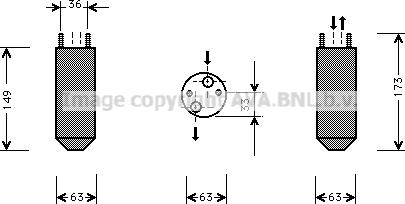 Prasco DWD022 - Осушитель, кондиционер avtokuzovplus.com.ua