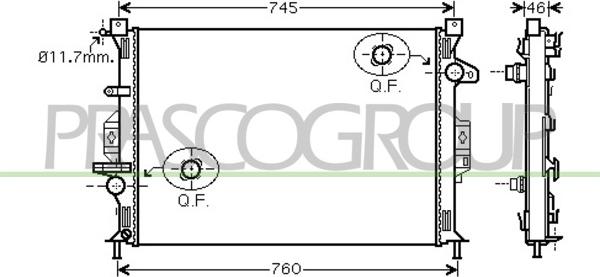 Prasco FD079R001 - Радиатор, охлаждение двигателя autodnr.net