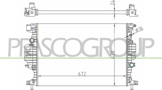 Prasco FD082R002 - Радіатор, охолодження двигуна autocars.com.ua