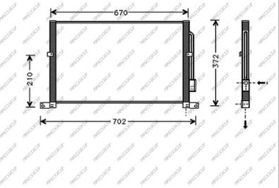 Prasco FD107C001 - Конденсатор, кондиціонер autocars.com.ua