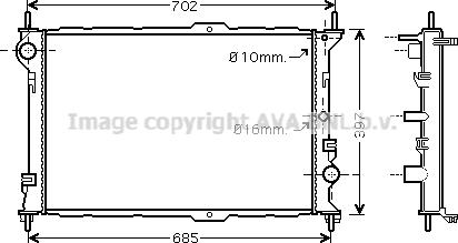 Prasco FD2381 - Радиатор, охлаждение двигателя avtokuzovplus.com.ua