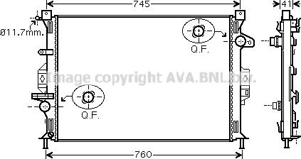 Prasco FD2424 - Радиатор, охлаждение двигателя avtokuzovplus.com.ua