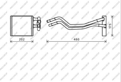 Prasco FD344H001 - Теплообмінник, опалення салону autocars.com.ua