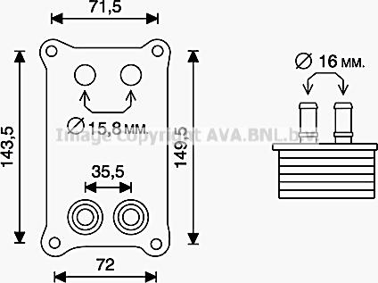 Prasco FD3623 - Масляный радиатор, двигательное масло avtokuzovplus.com.ua