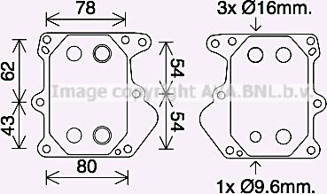 Prasco FD3625 - Масляный радиатор, двигательное масло avtokuzovplus.com.ua