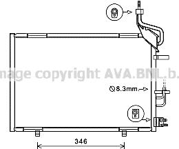 Prasco FD5597 - Конденсатор кондиционера avtokuzovplus.com.ua