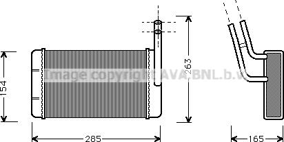 Prasco FD6163 - Теплообмінник, опалення салону autocars.com.ua