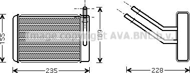 Prasco FD6360 - Теплообменник, отопление салона avtokuzovplus.com.ua