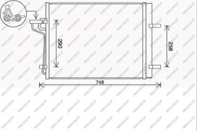Prasco FD804C001 - Конденсатор, кондиціонер autocars.com.ua